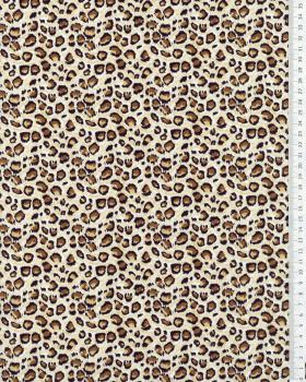  Leopard cotton poplin Beige - Tissushop
